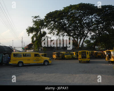 0673 Santo Domingo, Angeles City, Pampanga Jeep Transport Terminal  04 Stock Photo