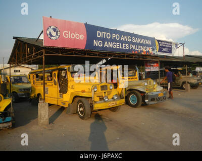 0673 Santo Domingo, Angeles City, Pampanga Jeep Transport Terminal  13 Stock Photo