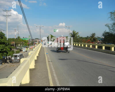 The Candaba Town Proper Old and New Bridges span the Pampanga River in ...