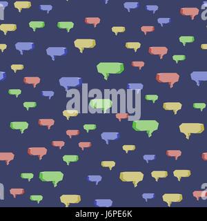 Colorful Speech Bubbles Seamless Pattern Stock Vector