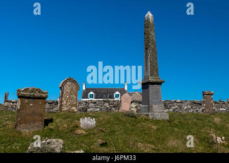 Burial Ground at Crossapol on the Isle of Coll Scotland Stock Photo