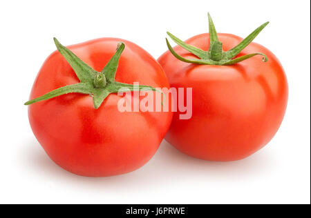 tomatoes group isolated Stock Photo