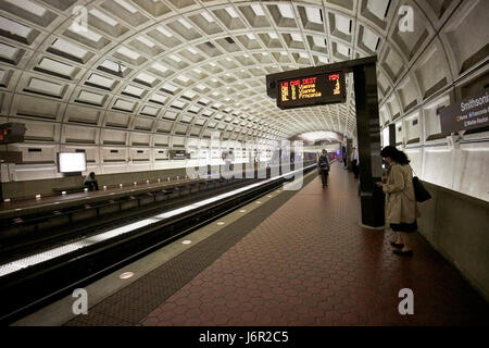 smithsonian metro underground train system Washington DC USA Stock Photo