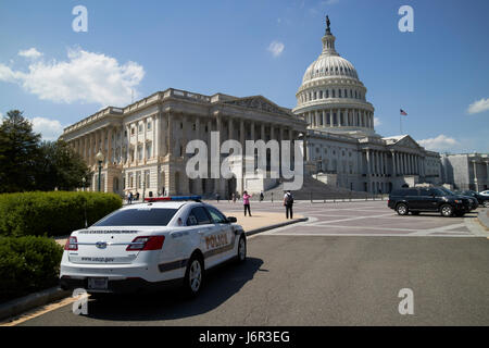 us capitol police car outside the United States Capitol building Washington DC USA Stock Photo