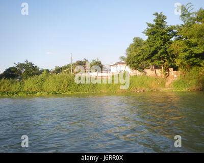 0905 Riversides Districts Blue Sky Calumpit Bulacan Apalit Pampanga villages  05 Stock Photo