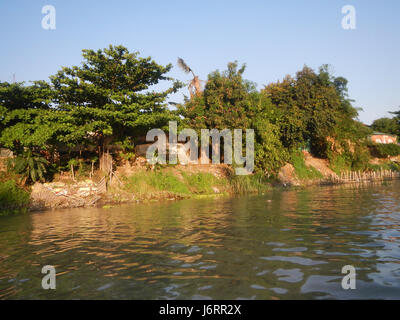 0905 Riversides Districts Blue Sky Calumpit Bulacan Apalit Pampanga villages  47 Stock Photo