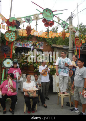 09721 San Isidro Labrador Parish Fiesta Pulilan Bulacan Carabao Kneeling Festival 2017  18 Stock Photo