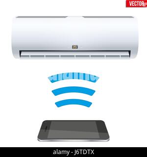 Split air conditioner house system Stock Vector