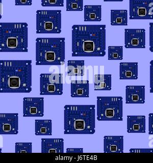 Circuit Board Seamless Pattern Stock Vector
