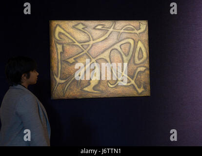 Mayfair,UK,22nd May 2017,A photo call for Pakistan Art took place at Bonhams in New Bond Street. SADEQUAIN (Pakistan, 1937-1987) Four Musicians £35,000 - 45,000 was on show©Keith Larby/Alamy Live News Stock Photo