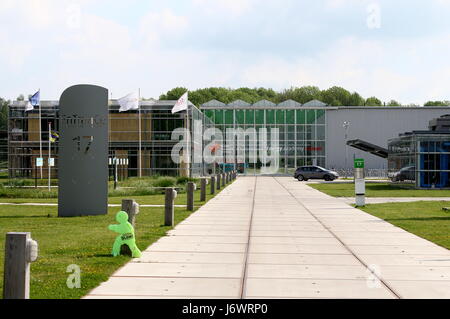 Annex to New Energy Academy Europe building at at Zernike University campus, Groningen, The Netherlands. Part of hanze university of applied sciences Stock Photo