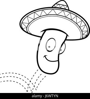 A cartoon Mexican jumping bean with a sombrero Stock Vector Image & Art ...