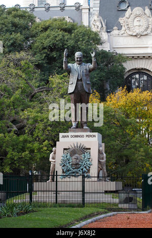 Statue or monument honoring Argentine former President Juan Domingo Peron, a populist politician who became a national icon. Married to Eva Stock Photo