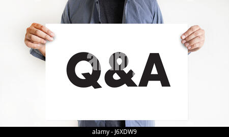 Q&A (Questions and Answers) Business Team Stock Photo