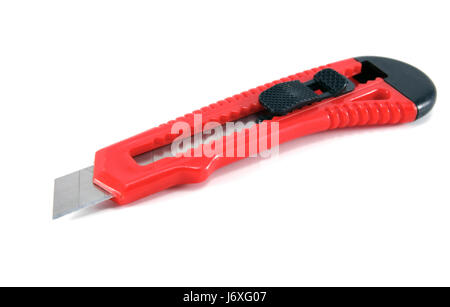 blue carpet cutter, tool isolated on white background Stock Photo - Alamy