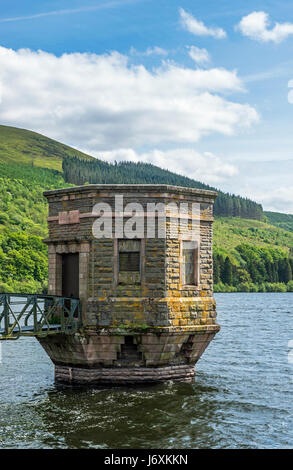 Water tower Talybont reservoir brecon beacons national park wales Stock Photo