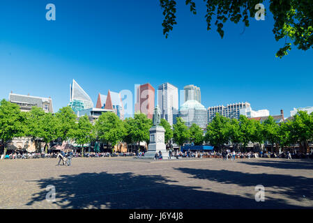 THE HAGUE, NETHERLANDS - MAY 5, 2016: Het Plein (The Square) The Hague is the seat of the Dutch government, parliament, the Supreme Court, and the Cou Stock Photo