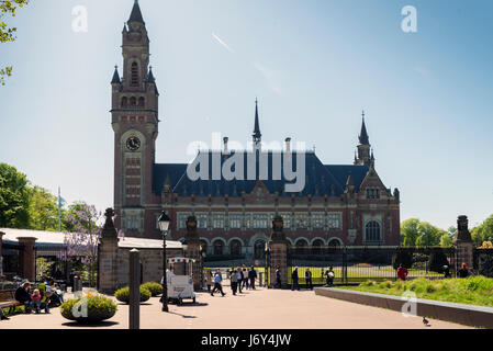 THE HAGUE, NETHERLANDS - MAY 5, 2016: The Peace Palace in The Hague, Netherlands, which is the seat of the International Court of Justice. Stock Photo