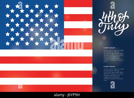 USA Independence Day Greeting Card Stock Vector