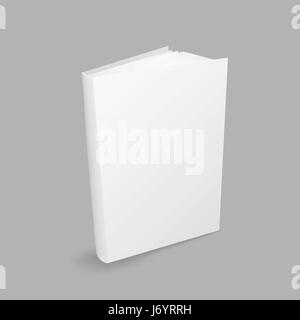 Closed white book Stock Vector
