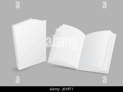 White book closed and open Stock Vector