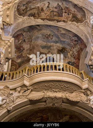 Baroque church interiors, Prague Stock Photo