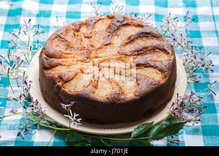 Sweet homemade apple cake Stock Photo