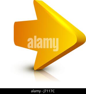 Arrow 3D isolated on white background Stock Vector Image & Art - Alamy