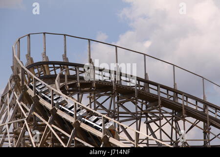 mammut wooden roller coaster Stock Photo