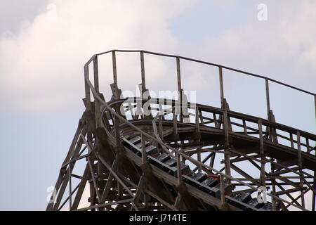 mammut wooden roller coaster Stock Photo