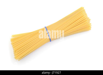 Spaghetti italian pasta isolated on white Stock Photo