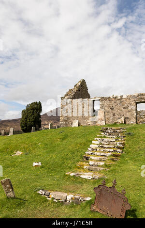 Ancient Church of Cill Chriosd on the Isle of Skye in Scotland. Stock Photo