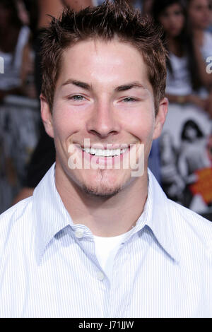 May 22, 2017 - FILE PHOTO - 2006 MotoGP world champion Nicky Hayden died in a Cesena, Italy hospital, five days after he was hit by a car while training on his bicycle. Hayden was 35. PICTURED: Jul 25, 2006 - Hollywood, California, U.S. - NICKY HAYDEN during arrivals for the Los Angeles Premiere of 'John Tucker Must Die' at the Mann's Grauman Chinese Theater.  (Credit Image: © Jerome Ware via ZUMA Wire) Stock Photo