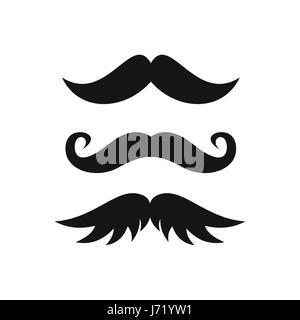 Moustaches icon in simple style Stock Vector