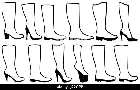 Collection of different boots isolated on white Stock Photo - Alamy