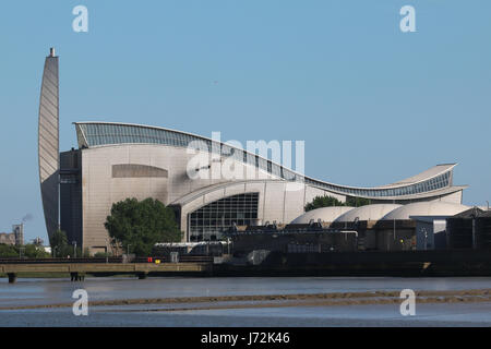 Crossness Sewage Treatment Works on the banks of the River Thames in South East London. Stock Photo