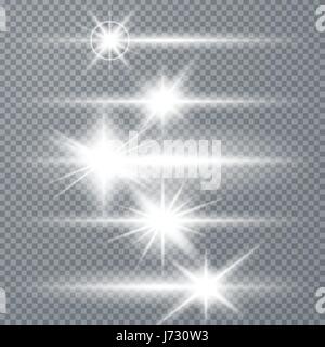 White glowing light burst explosion Stock Vector