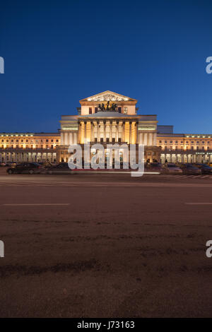 Poland, Warsaw, Grand Theatre and National Opera at night, city landmark Stock Photo
