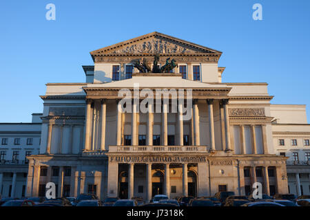 Poland, Warsaw, Grand Theatre and National Opera, city landmark, classical style architecture Stock Photo