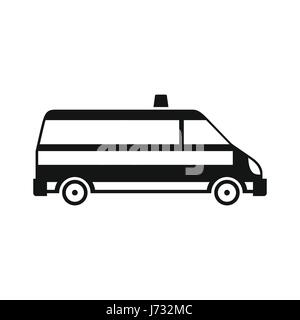 Ambulance car icon, simple style Stock Vector