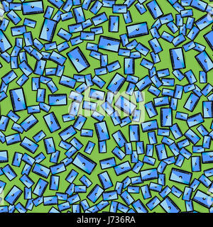 Video Player Seamless Pattern Stock Photo