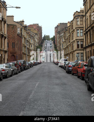 Gardner Street with its hill is the Steepest street in Glasgow Stock ...