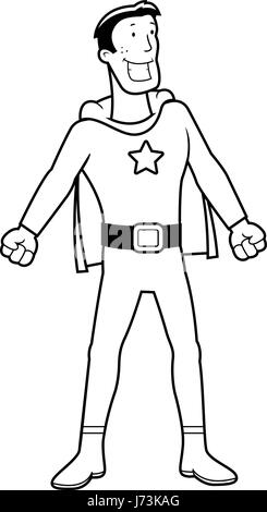 A cartoon superhero sidekick in a red costume. Stock Vector