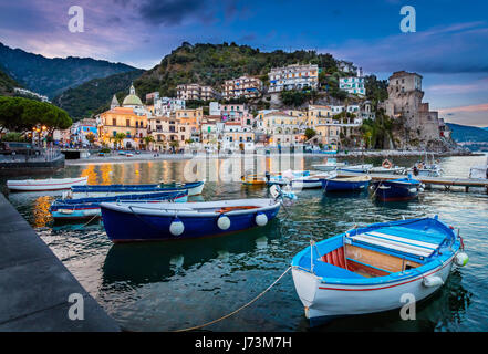 Cetara is a town and comune in the province of Salerno in the Campania region of south-western Italy. It is located in the territory of the Amalfi Coa Stock Photo