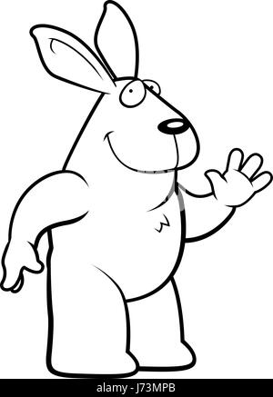 A happy cartoon rabbit waving and smiling Stock Vector Image & Art - Alamy