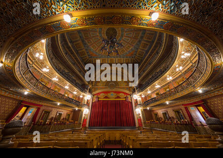 The Teatro Juarez is one of the most architectural stunning buildings in Guanajuato. Stock Photo