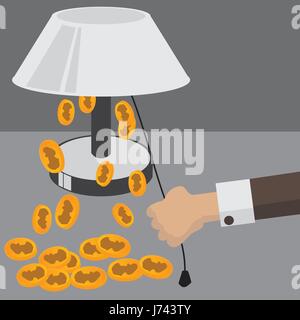 Flat vector illustration backgrounds set. Money saving, Vector illustration Stock Vector