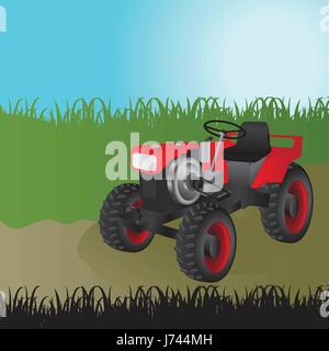 Agricultural tractor, transport for farm Stock Vector