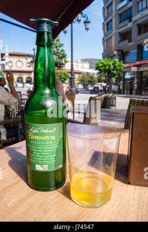 Sidra natural, local cider, Oviedo, Asturias, Spain Stock Photo