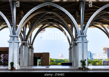 View from Tuanku Mizan Zainal Abidin Mosque (Iron Mosque). Putrajaya, Malaysia. Stock Photo